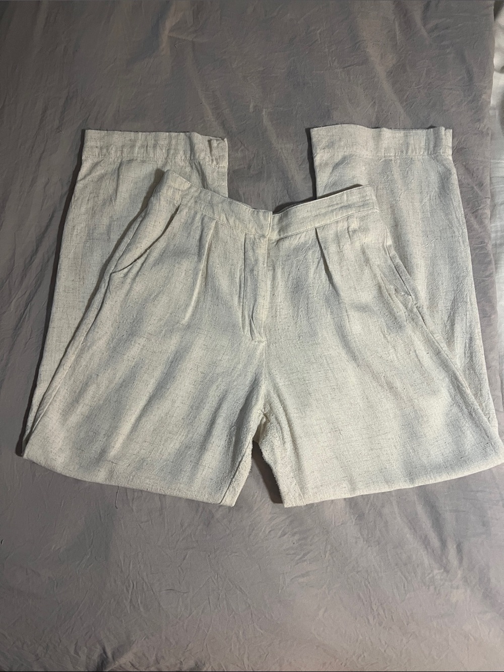 Rhythm. Light Cream Flat-Front Women's Pants